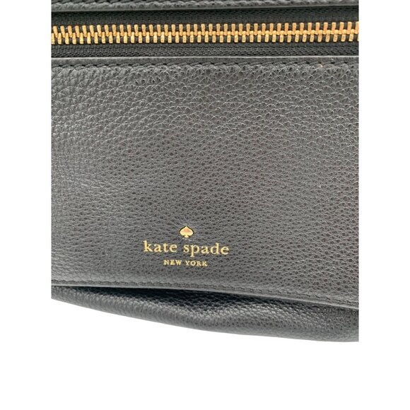 Kate Spade New York Black Pebbled Leather Crossbody Bag With Gold Hardware - Picture 8 of 12